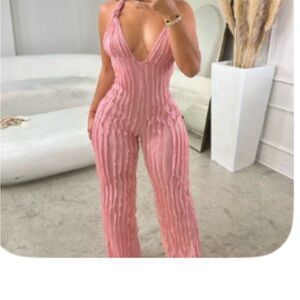 Brand new with tags pink jumpsuit